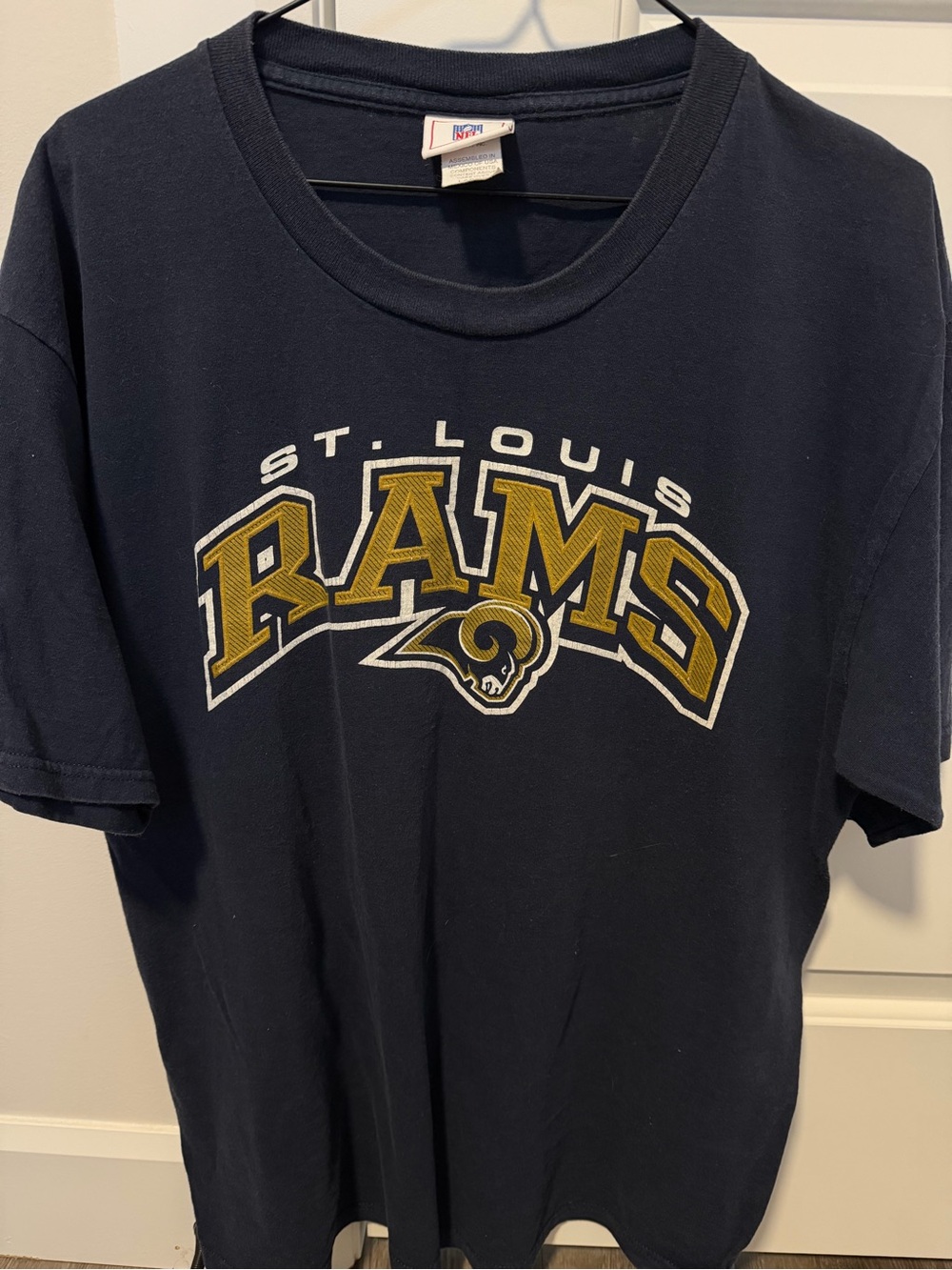 NFL St. Louis Rams Navy Short-Sleeve Team Tee with Gold Logo